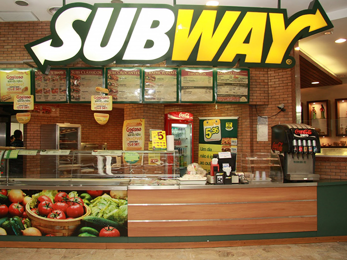 SUBWAY赛百味吸塑招牌制作加工案例